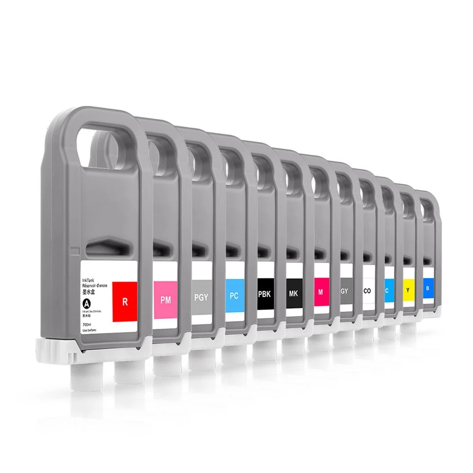 12-il Kulur 700ML PFI 57 PFI-57 Skartoċċ tal-Linka Kompatibbli Bil-Linka tal-Pigment Għal Printer Canon Pro 520 540 540s 560s